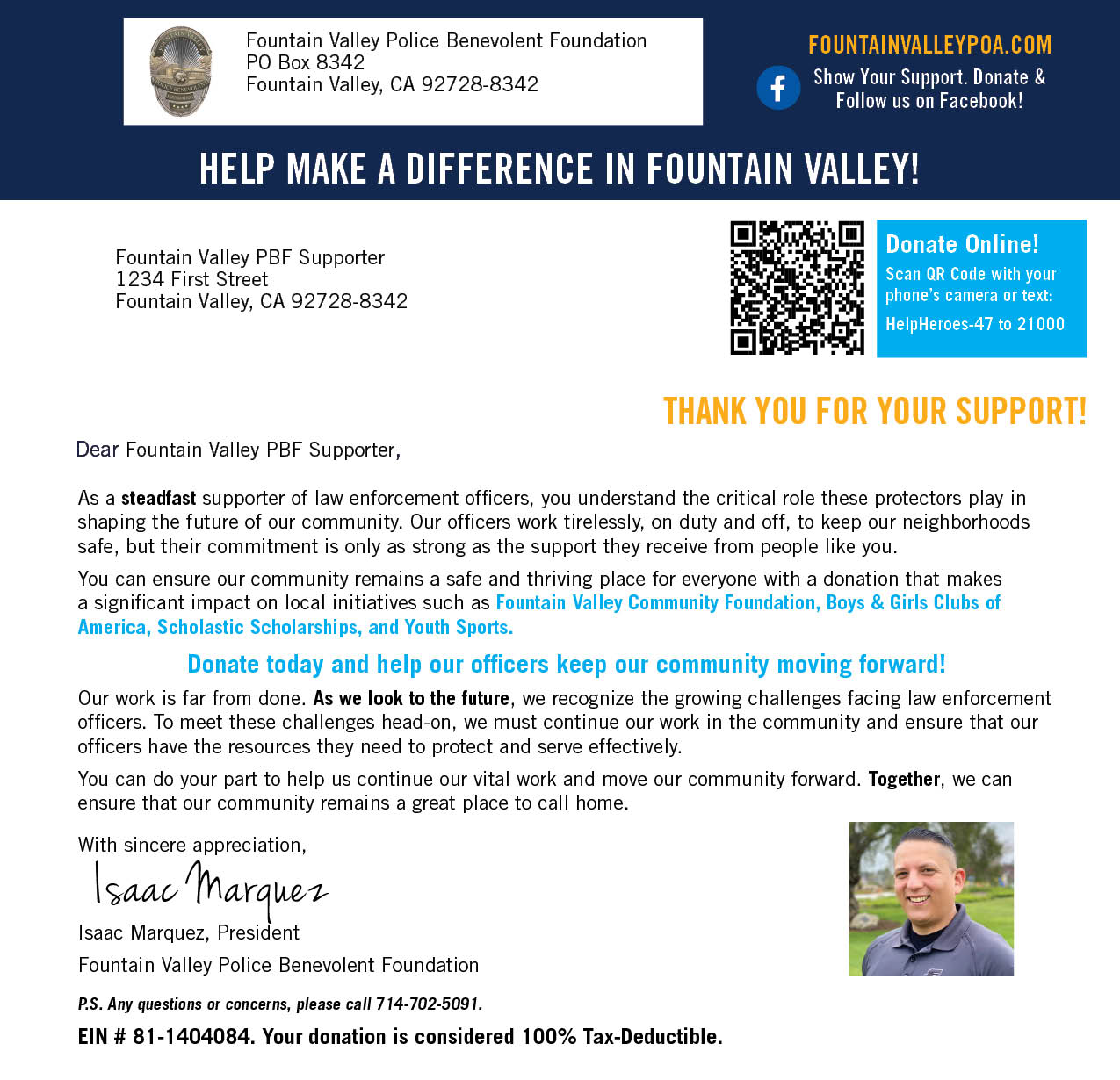 Donation Letter